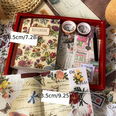 Journal Sticker 265 Pieces Set DIY Scrapbook Retro Hand Account Material Art