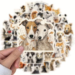 50pcs Cartoon Fried Animal Series Graffiti Stickers Waterproof DIY Sticker Pack
