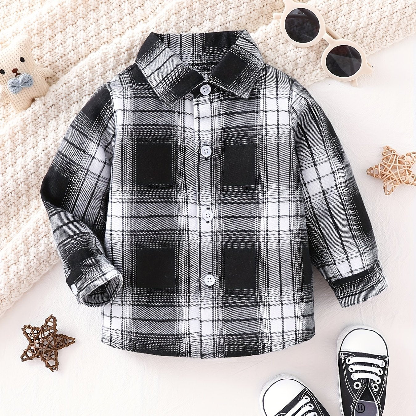 Plaid Button Down Shirt for Toddler Boys