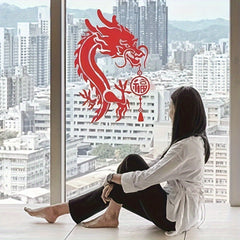 Dragon Year Spring Glass Door Stickers Festive Window Decoration