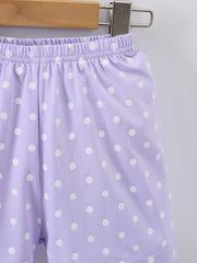 2pcs Girls Easter Rabbit T Shirts & Polka Dot Shorts Set Kids Summer Clothes
