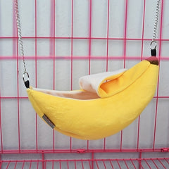 Cozy Banana Shaped Hamster Hammock Bed for Small Pets
