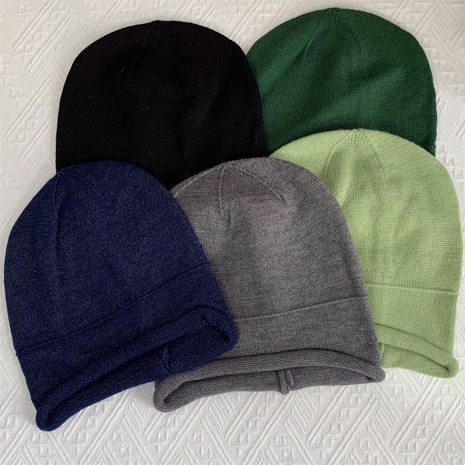 Solid Knitted Hat Ear Protection Warm Hat For Running Cycling