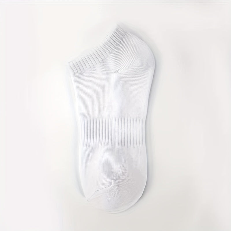 10 Pairs Solid Socks for Women - Comfy & Breathable All-match Stockings