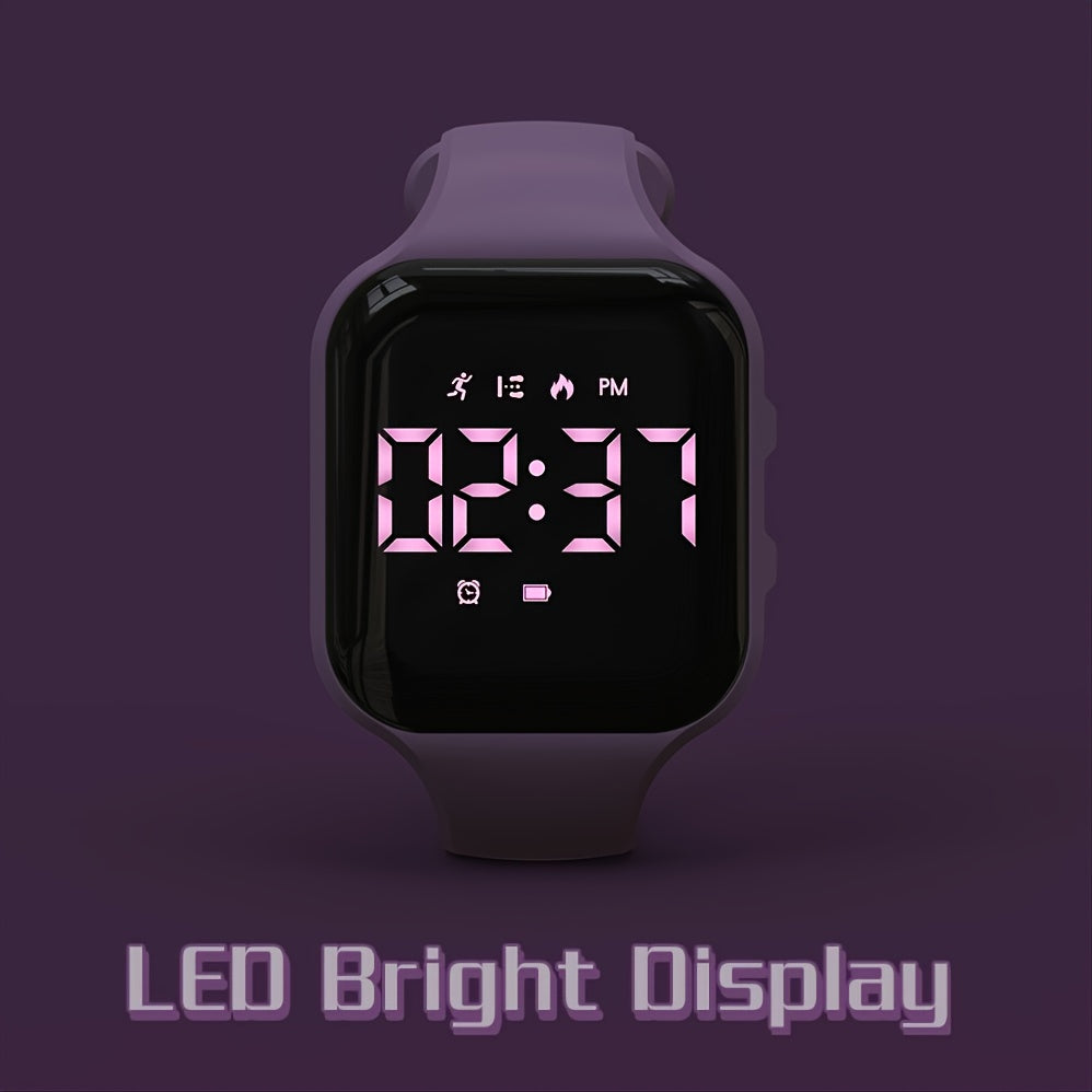 LED Fitness Tracker Digital Activity Watch Rechargeable Sport Watch