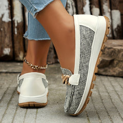 Chain Decor Thick Bottom Soft Comfortable Loafers Shoes