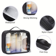 Clear PVC Cosmetic Bag Zipper Makeup Organizer Toiletry Travel Case