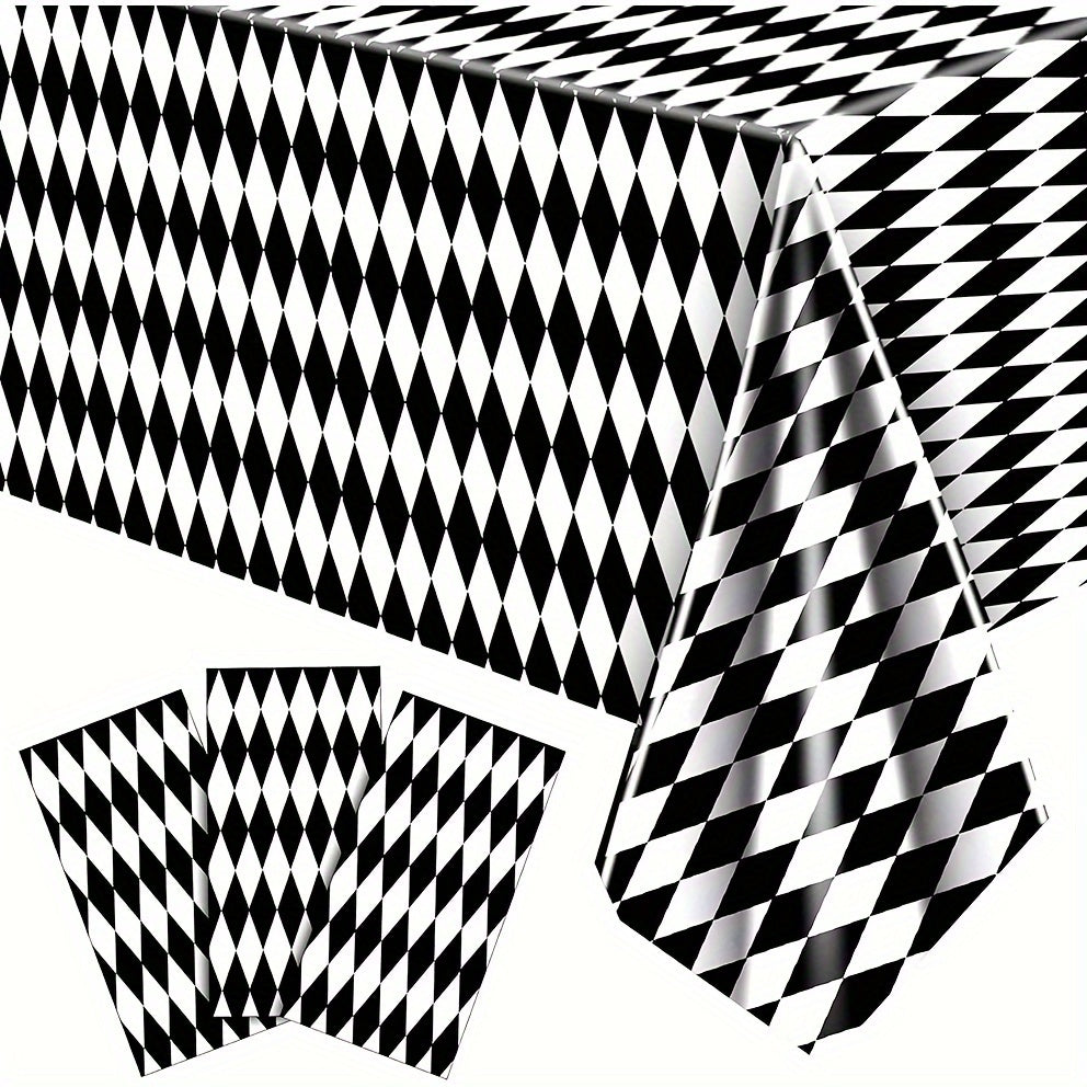 Plaid Plastic Tablecloth for Wonderland Tea Party