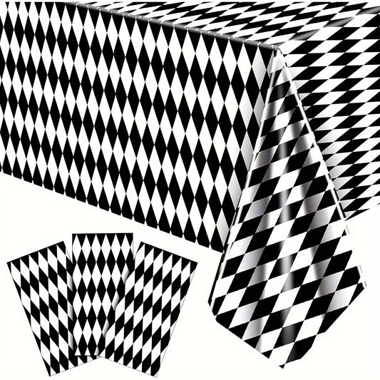 Plaid Plastic Tablecloth for Wonderland Tea Party