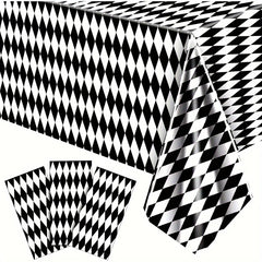 Plaid Plastic Tablecloth for Wonderland Tea Party
