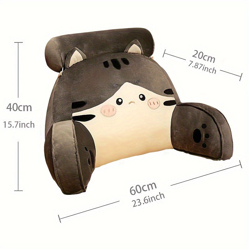 Cat Plush Cushion Sofa Waist Support Pillow Nap Doll Toy