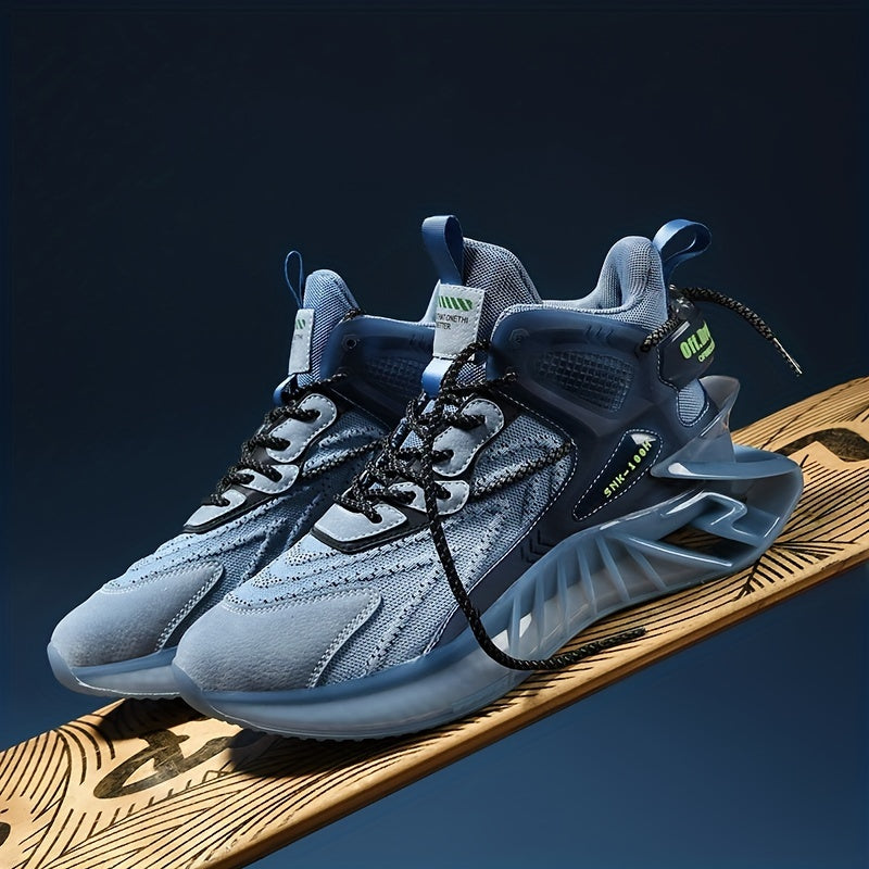 Men's Shock Absorbing Lace Up Sneakers Casual Walking Shoes