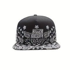 Hip Hop Snapback Hats Gothic Letter Paisley Print Unisex Anime Baseball Cap