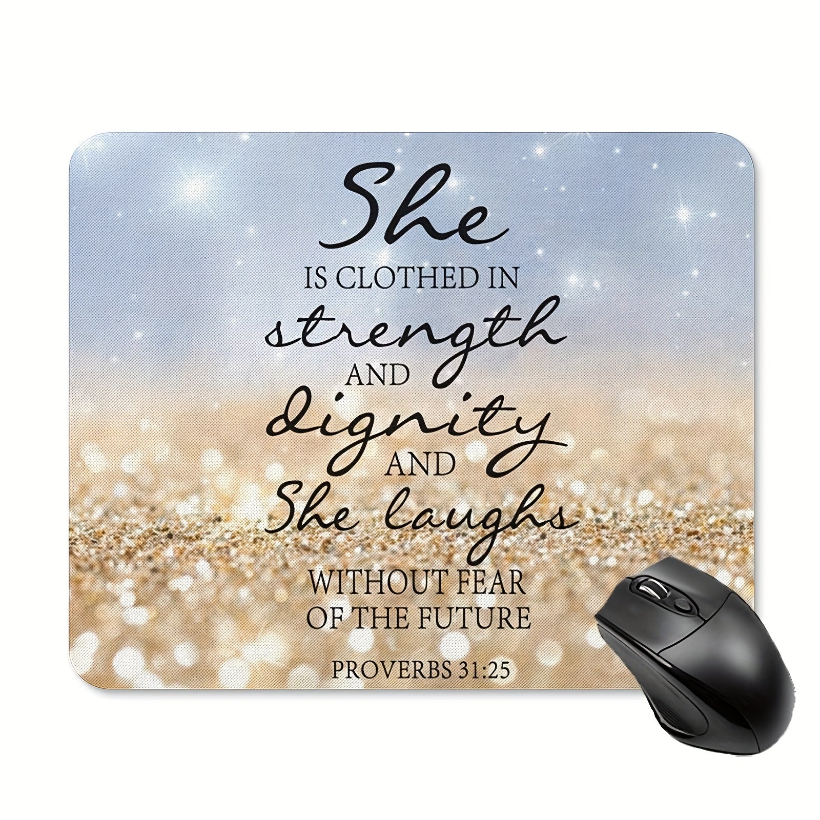 Quotes Mouse Pad Non Slip Rubber Mouse Mat for Computer Desk Office 24x20cm