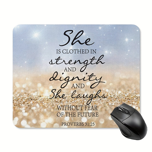 Quotes Mouse Pad Non Slip Rubber Mouse Mat for Computer Desk Office 24x20cm