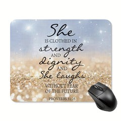 Quotes Mouse Pad Non Slip Rubber Mouse Mat for Computer Desk Office 24x20cm