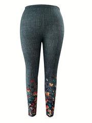 Butterfly Print High Rise Leggings