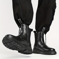 Men's High Top Round Toe Chelsea Boots