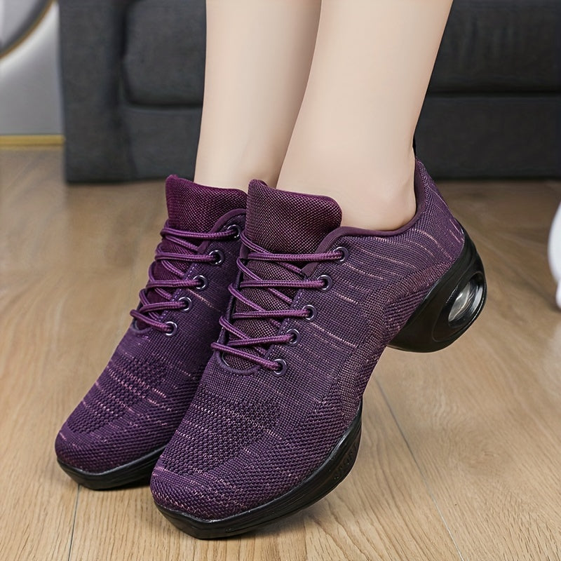 Women's Arch Support Lace Up Dance Shoes with Soft Sole