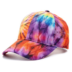 Colorful Tie Dye Baseball Cap for Sun Protection