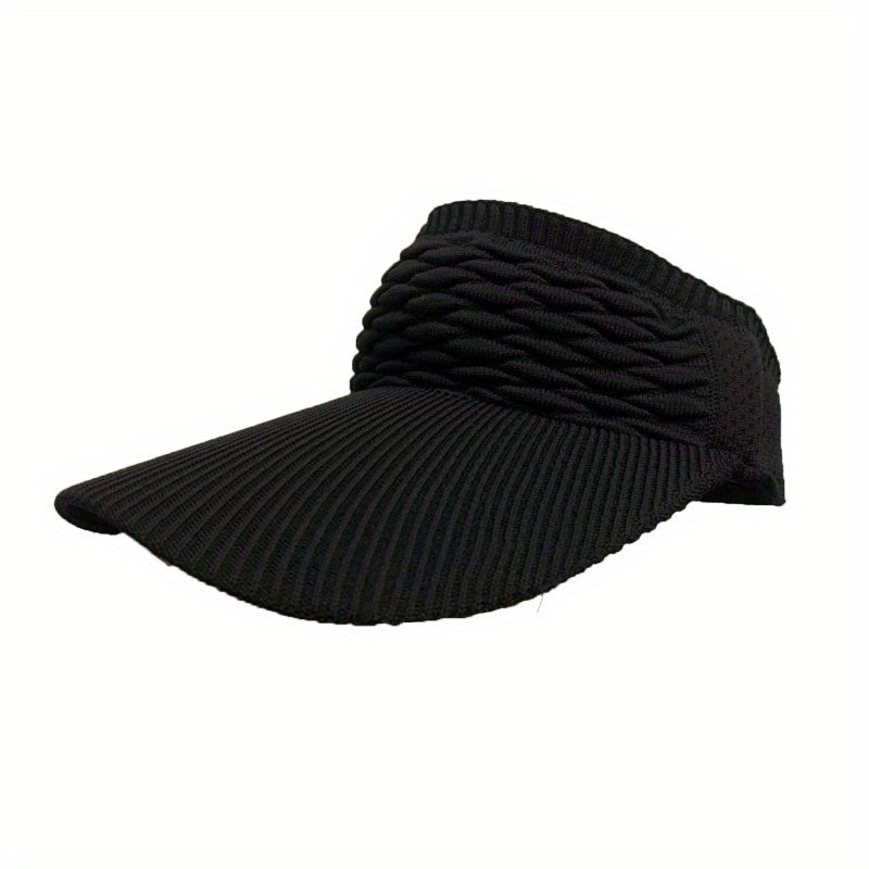 Women's Textured Sun Visor Hat Top Breathable Sun Hat for Tennis Golf