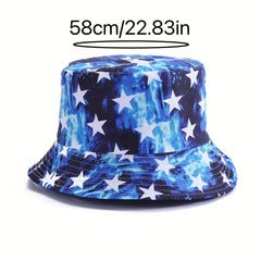 Pentagram Vintage Print Bucket Hat Outdoor Essential Hat
