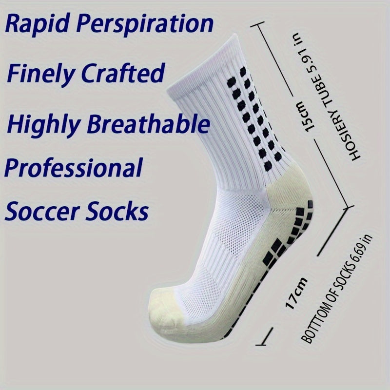 Kids Non Slip Soccer Socks, 2 Pairs