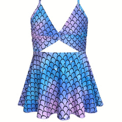 Toddler Girls Fish Scales One Piece Swimsuit