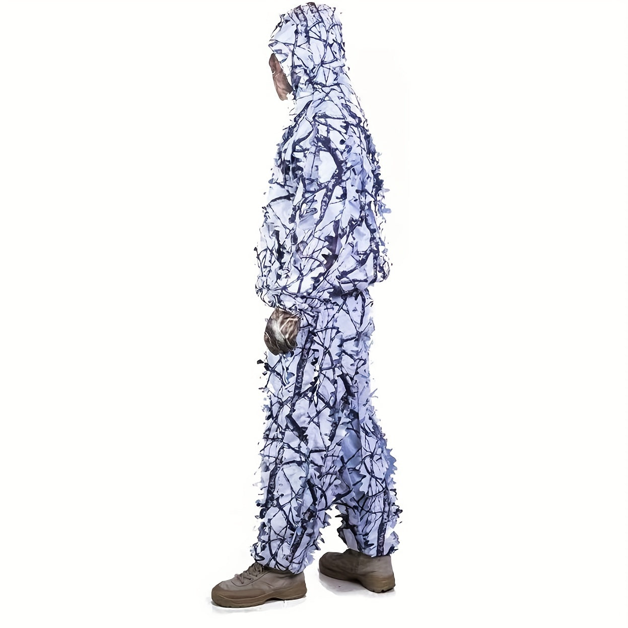 3D Leaf Suit Snow Camouflage Ghillie Set for Winter Halloween