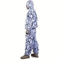 3D Leaf Suit Snow Camouflage Ghillie Set for Winter Halloween