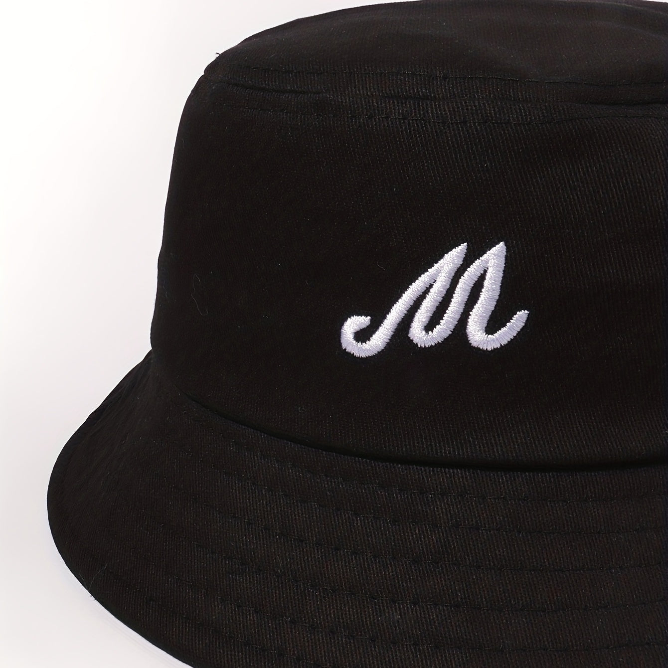 Embroidered Bucket Hat Casual Basin Hat Unisex Lightweight Sunscreen Fisherman