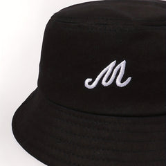 Embroidered Bucket Hat Casual Basin Hat Unisex Lightweight Sunscreen Fisherman