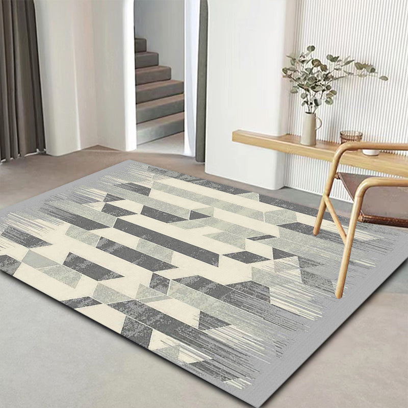 Nordic Minimalist Striped Floor Mat for Living Room and Bedroom