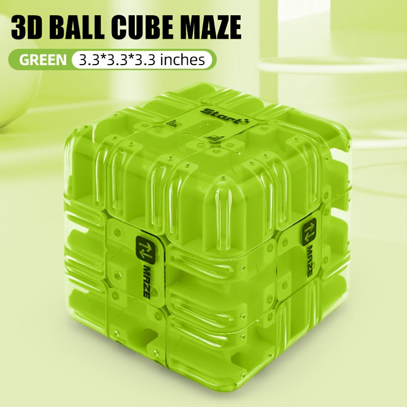 3D Maze Cube Game Gravity Rolling Ball Puzzle Toy for Kids and Adults