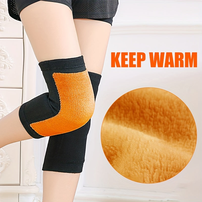 2pcs Anti Cold Thicken Knee Warmer Sleeve For Men And Women