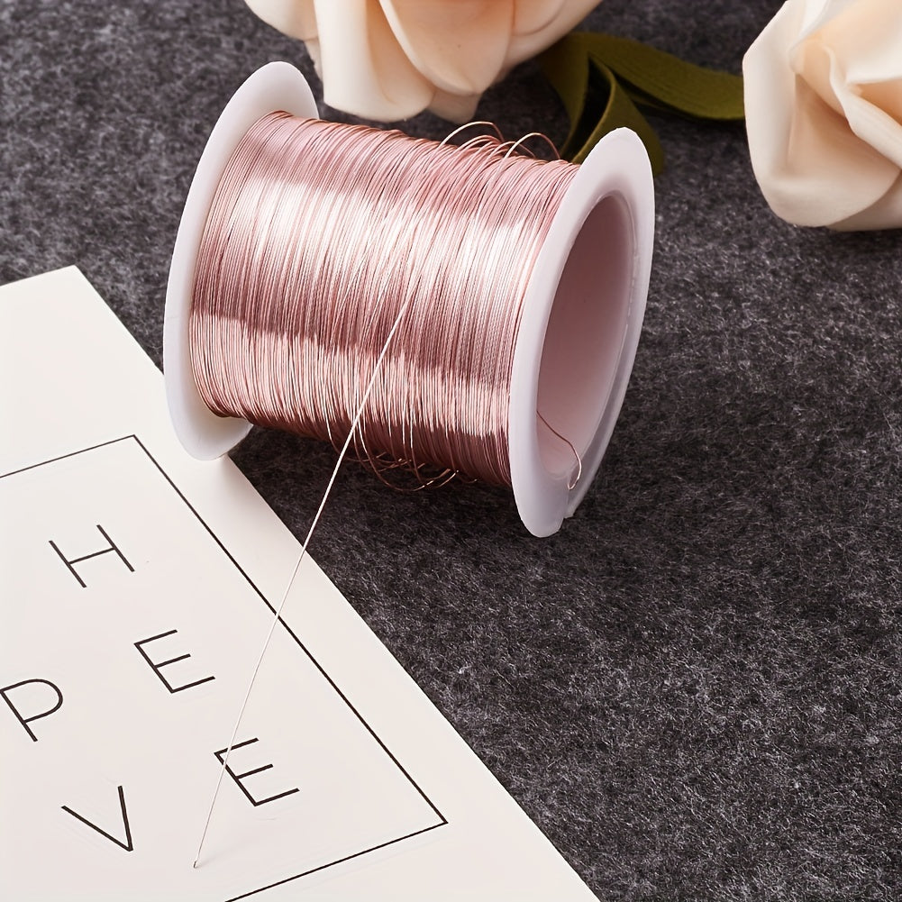 Copper Craft Wire Beading Wire Plated Pink 0.3-0.8mm