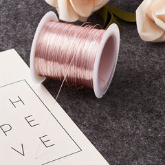 Copper Craft Wire Beading Wire Plated Pink 0.3-0.8mm