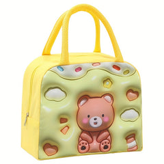 3D Cartoon Pattern Lunch Box Bag Insulated Portable Bag