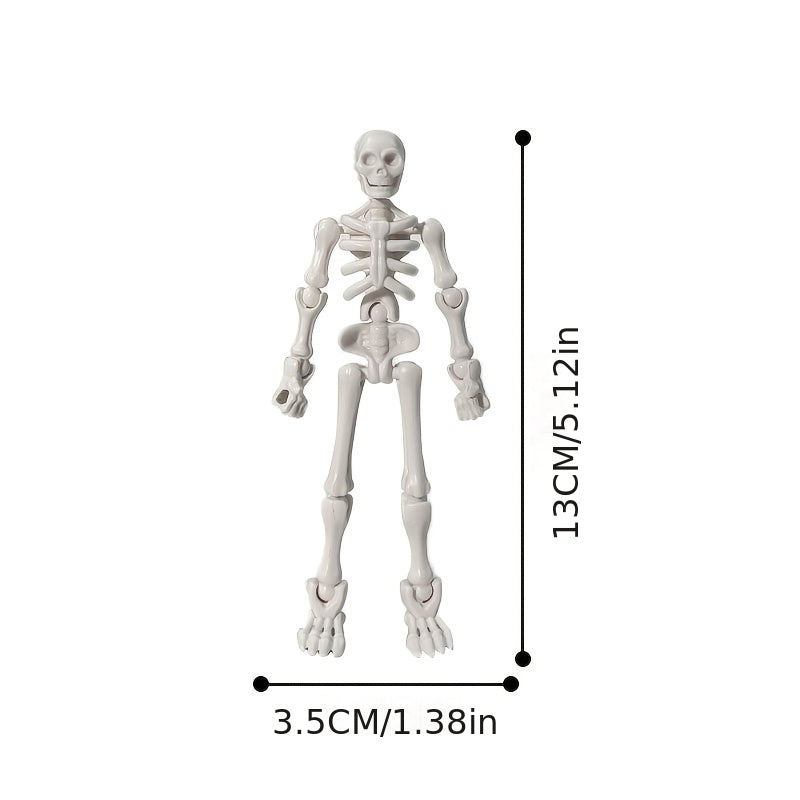 5pcs Movable Skeleton Figurines DIY Articulated Joints Full Body ABS Skeletons