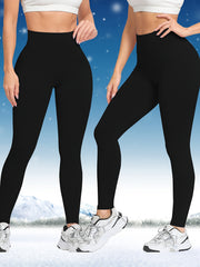 3pcs High Waist Fleece Lined Yoga Leggings Slim Fit Workout Pants