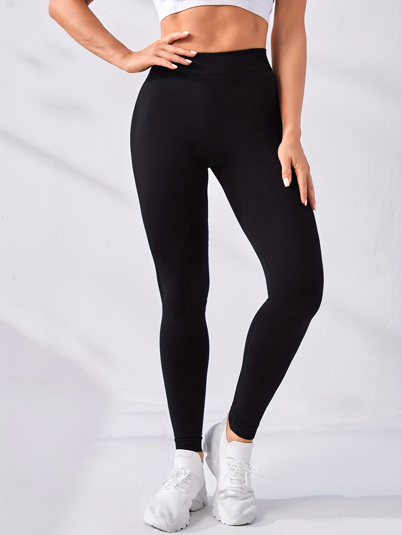 High Waist Yoga Pants Tummy Control V Cut Leggings