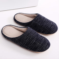 Men's Cozy Striped Slides Soft Plush Slippers