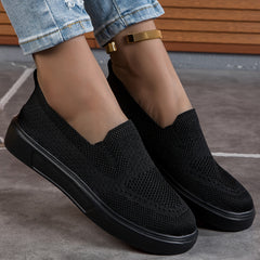Shallow Mouth Slip-On Sneakers for Women Mesh Breathable Sports and Casual Shoes