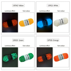 Glow In The Dark Yarn Soft Comfortable 50g Roll