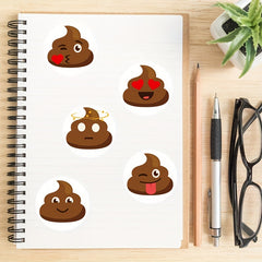 500 Poop Stickers - Comedy Assorted Labels - Fun Gift Seals for Envelopes