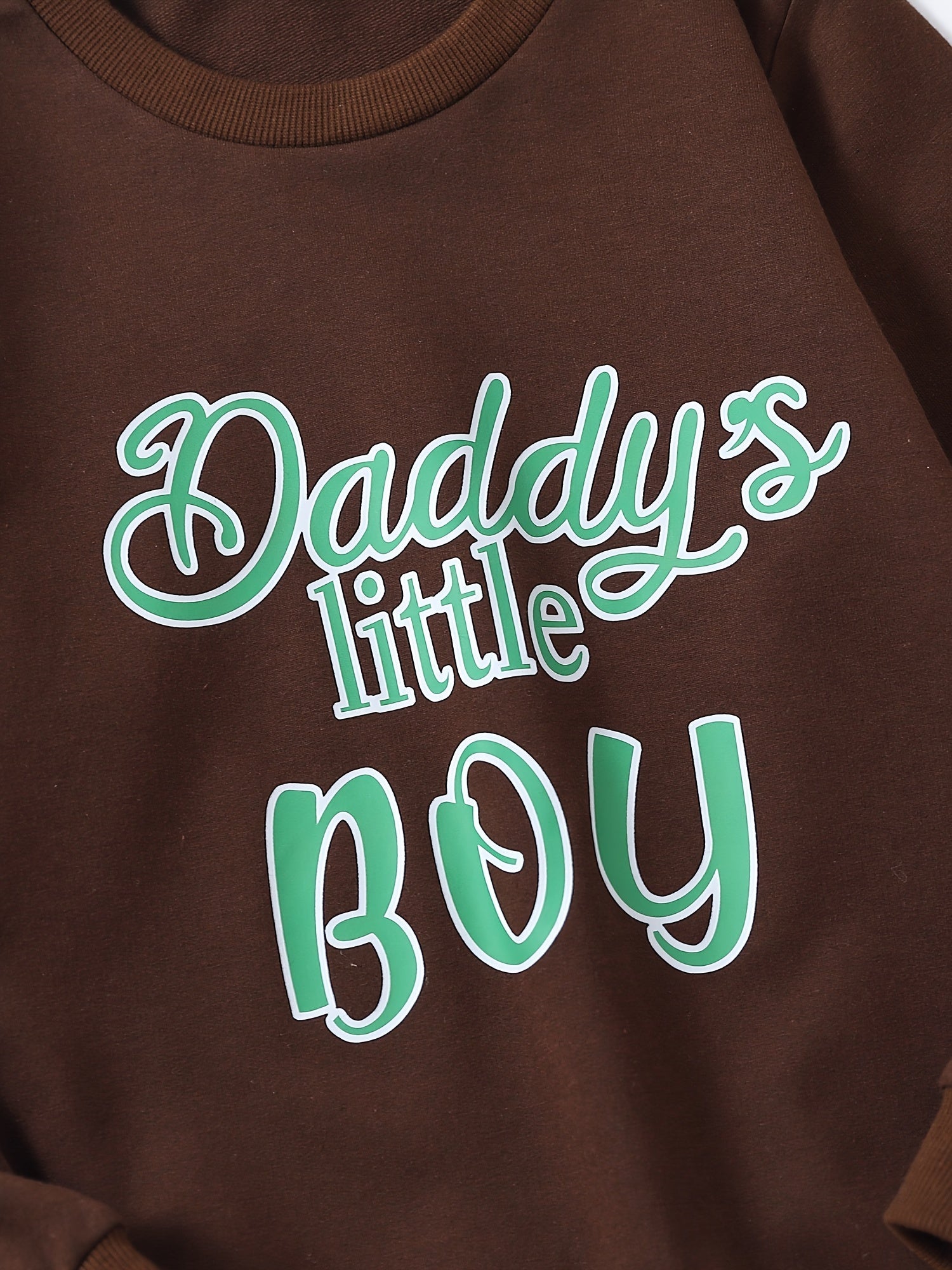 Kids Boys Letter Daddy's Little Boy Long Sleeve Sweatshirt