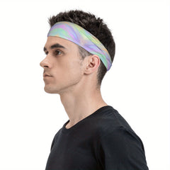 Men's Non Slip Sweatband Purple to Gradient Hairband