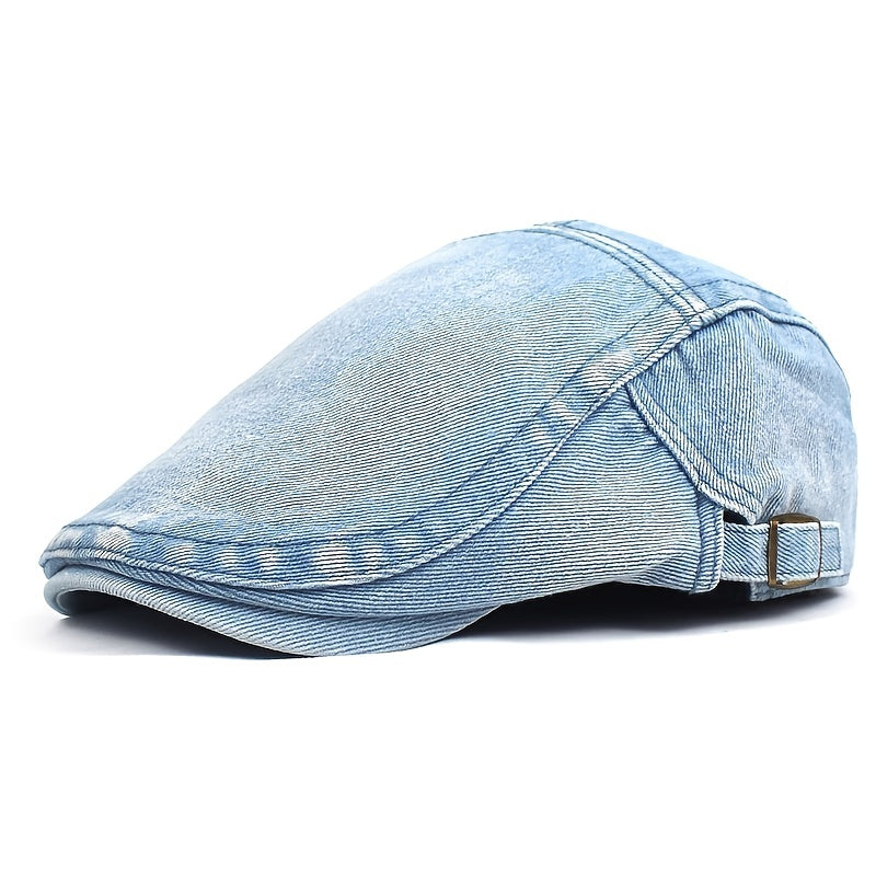 Vintage Denim Hat Cap with Embroidered Logo