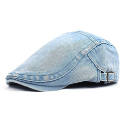 Vintage Denim Hat Cap with Embroidered Logo