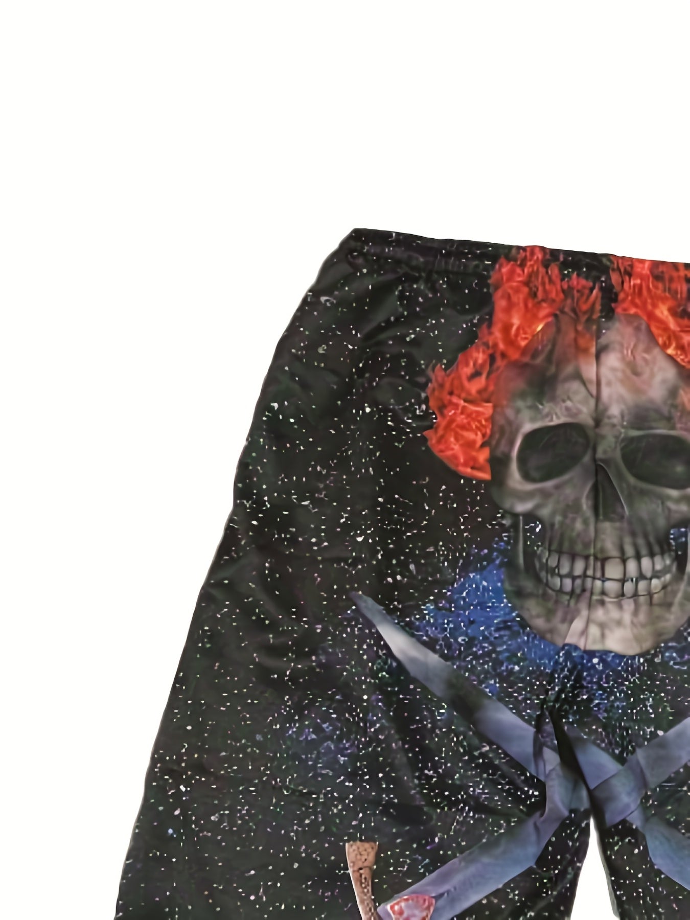 Men's Galaxy Skull Graphic Shorts - Stylish & Comfortable 3D Print Casual Shorts